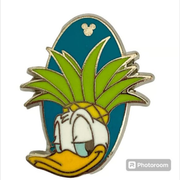 Disney Shanghai Donald Duck Enamel Trading Pin New 2017 Hidden Mickey Pineapple - Picture 8 of 8